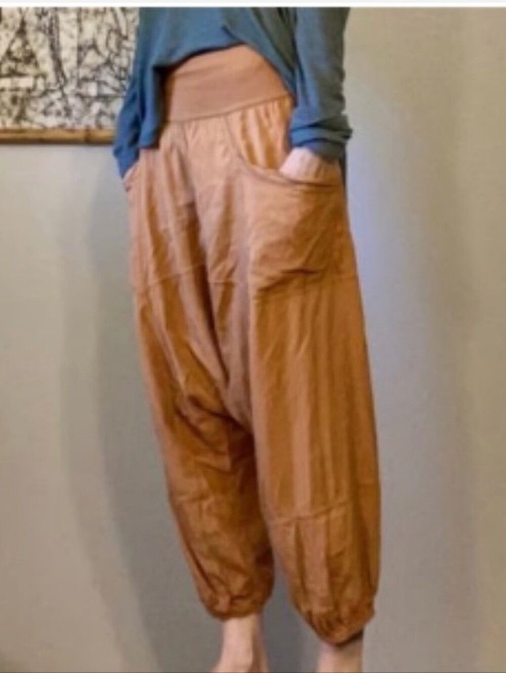 Free People Movement Mustard Give Your All Harem Pants Size Small